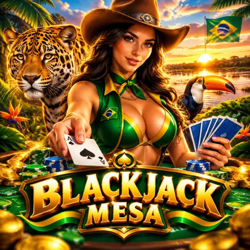 Mesa de blackjack em estúdio com cartas sobre o feltro verde