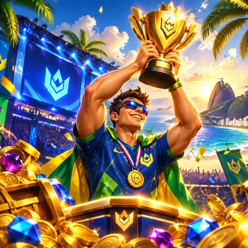 Torcida acompanhando partida de eSports com luzes azuis