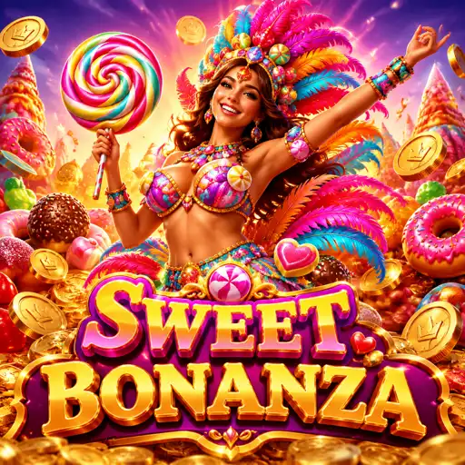 Doces coloridos e frutas do slot Sweet Bonanza